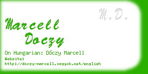 marcell doczy business card