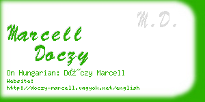 marcell doczy business card